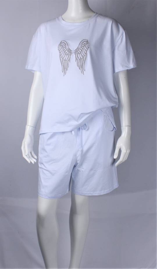 Alice & Lily cotton spandex shorts  w t- shirt SIZES : S/M/L